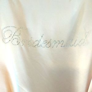 Satin Bridesmaid Robe Shell Pink Size L/XL